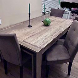 Large Dining Table 5 Chairs 
