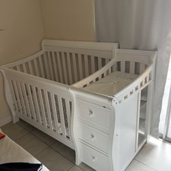 Real Wood Baby Crib 