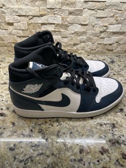 Nike Air Jordan 1 Men's Colorblock Navy/White/Black High Sneakers SIZE 11