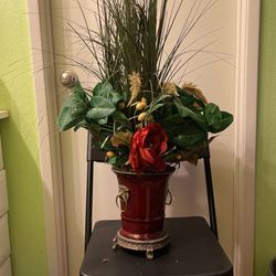 Floral Arrangement In Ceramic Vase