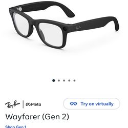 Ray-Ban Meta Smart Glasses Gen 2 Wayfarer - Clear Lenses - BRAND NEW NEVER USED