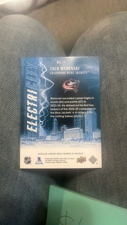 Zach Werenski Upper Deck Electricity Hockey Card EC-1