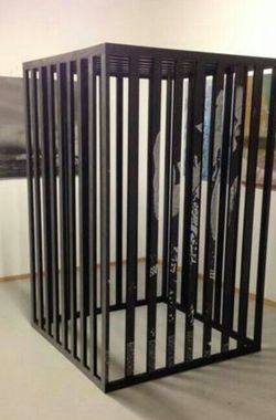 Man size steel cage
