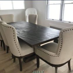 Landon 7pc Dining Room Set w/ 1 x18" Removable Extension Leaf