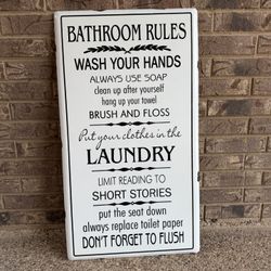 Decorative Bathroom Sign