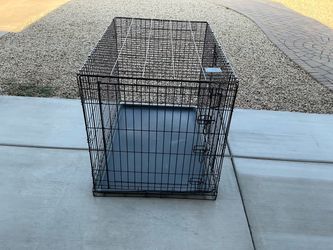 Folding Wire Dog Crate with Tray 42L x 28W x 30H inches