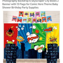 Superhero party decorations