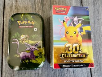 Pokemon 30th Celebration Booster Bundle and Mini Tin - Espeon