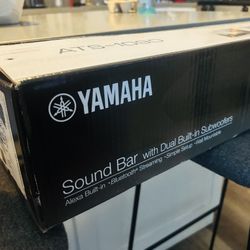 Yamaha ATS-1090 2.1 Channel Soundbar System w/ Built-in Dual Subwoofers – Bluetooth, HDMI ARC, Clear Voice
