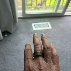 Size 9 Silver Oura Ring With Charger 