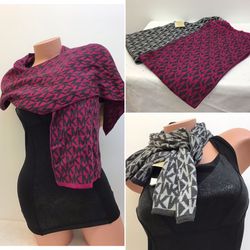 Michael Kors pink grey scarf, new with tags, $19 each