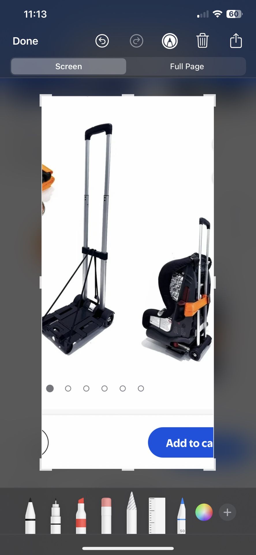 Car Seat Travel Cart