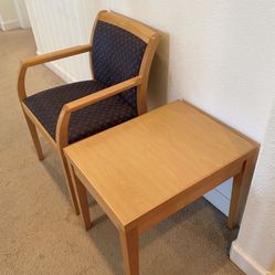 Almost New Chair And Side Table With Great Condition 