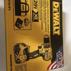 BRAND NEW DEWALT 20V MAX XR BRUSHLESS Drill / Driver Kit Set With 5Ah Battery / Battery Charger / Tool Bag DCD791P1 20 Volt