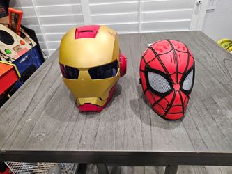Iron man and spider man masks both for $30