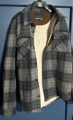 JACHS New York Southwestern Sherpa Lined Wool Blend Shirt Jacket