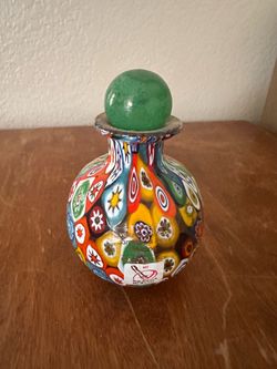 Authentic Murano Millefiori Glass Perfume Bottle - Gambaro & Poggi