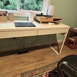 White IKEA Desk