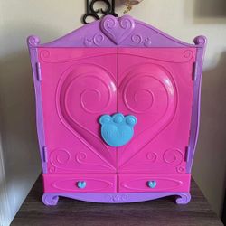 Build A Bear Pink Purple Armoire Dress Accesory Closet Wardrobe Kids Toy