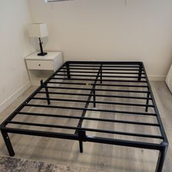 Like New -Double Mattress And Metal Bed Frame