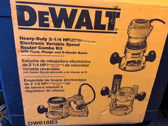 Dewalt heavy duty electronic variable speed router combo kit