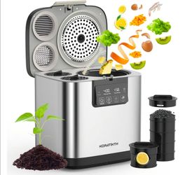 4L Electric Composter Composter for Kitchen Fast Odorless Quiet Composting Machine LED Display, Timer, Home Countertop Compost Bin