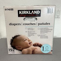 🍼 Kirkland Signature Size 1 Diapers - 192 Count (Brand New & Sealed) 🍼
