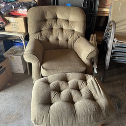 lounge chair and ottoman 