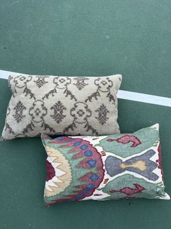 Two Vintage Throw Pillows