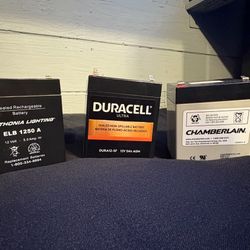 Assorted 12 V Batteries. Excellent condition.