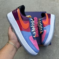 Nike Air Force 1 Low x Undefeated Multi Patent Total Orange Men’s Size 10 Sneakers 