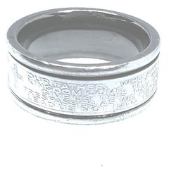 Lords Prayer Engraved On This Spinner Ring