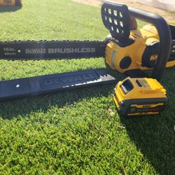 Dewalt 60v Chainsaw  With 6.0 Battery And Charger 