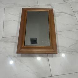 Wooden vanity with mirror 