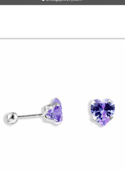 Aretes de niña en plata.925