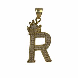 Pendant Solid Gold 10k. Letter R