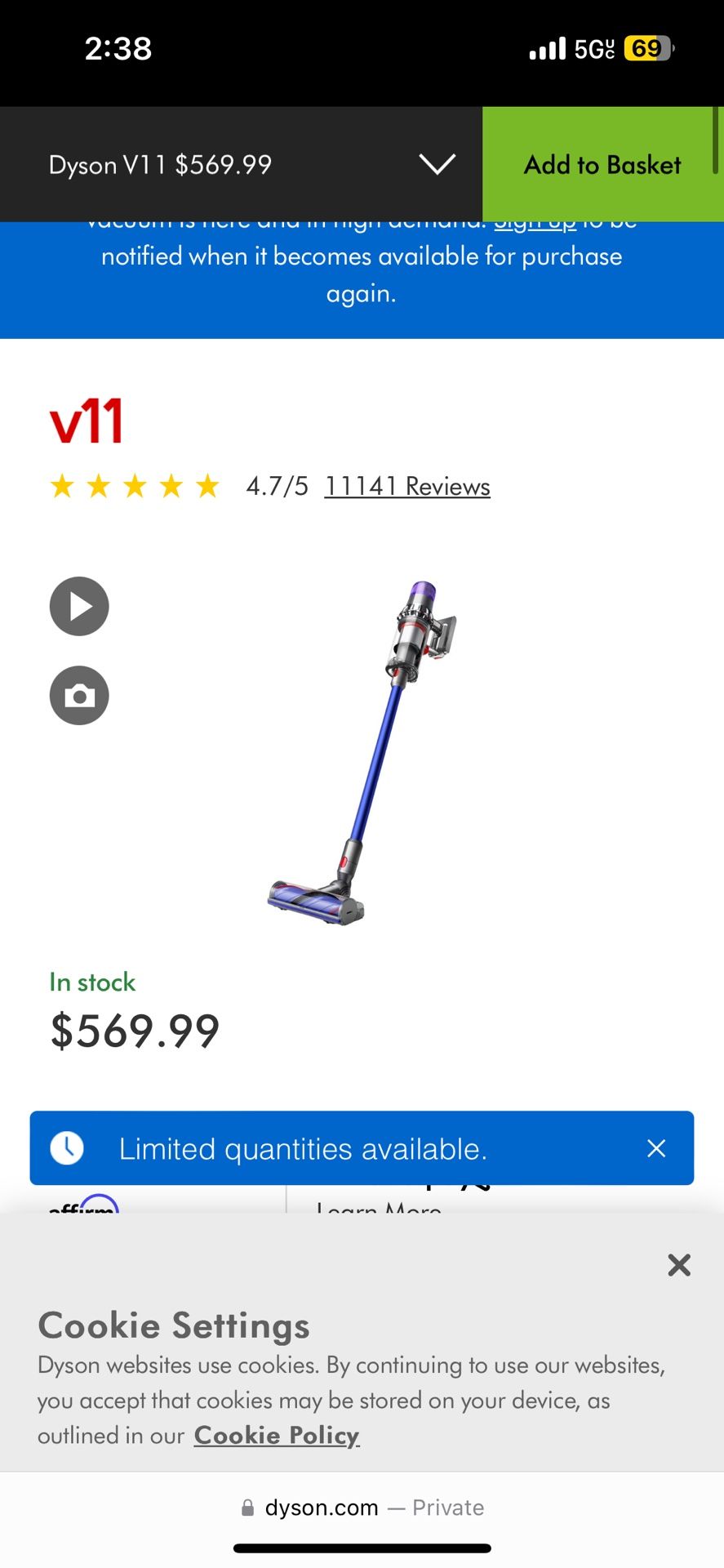 Dyson V11