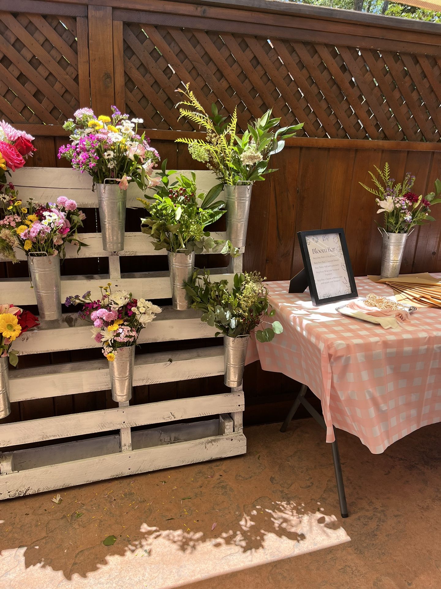 Pallet Flower Bar