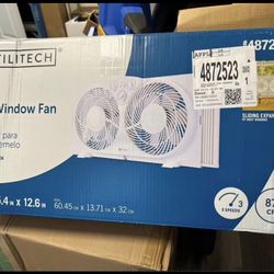 Utilitech Twin 9-in 120 -Volt 3 -Speed Indoor White Window Fan