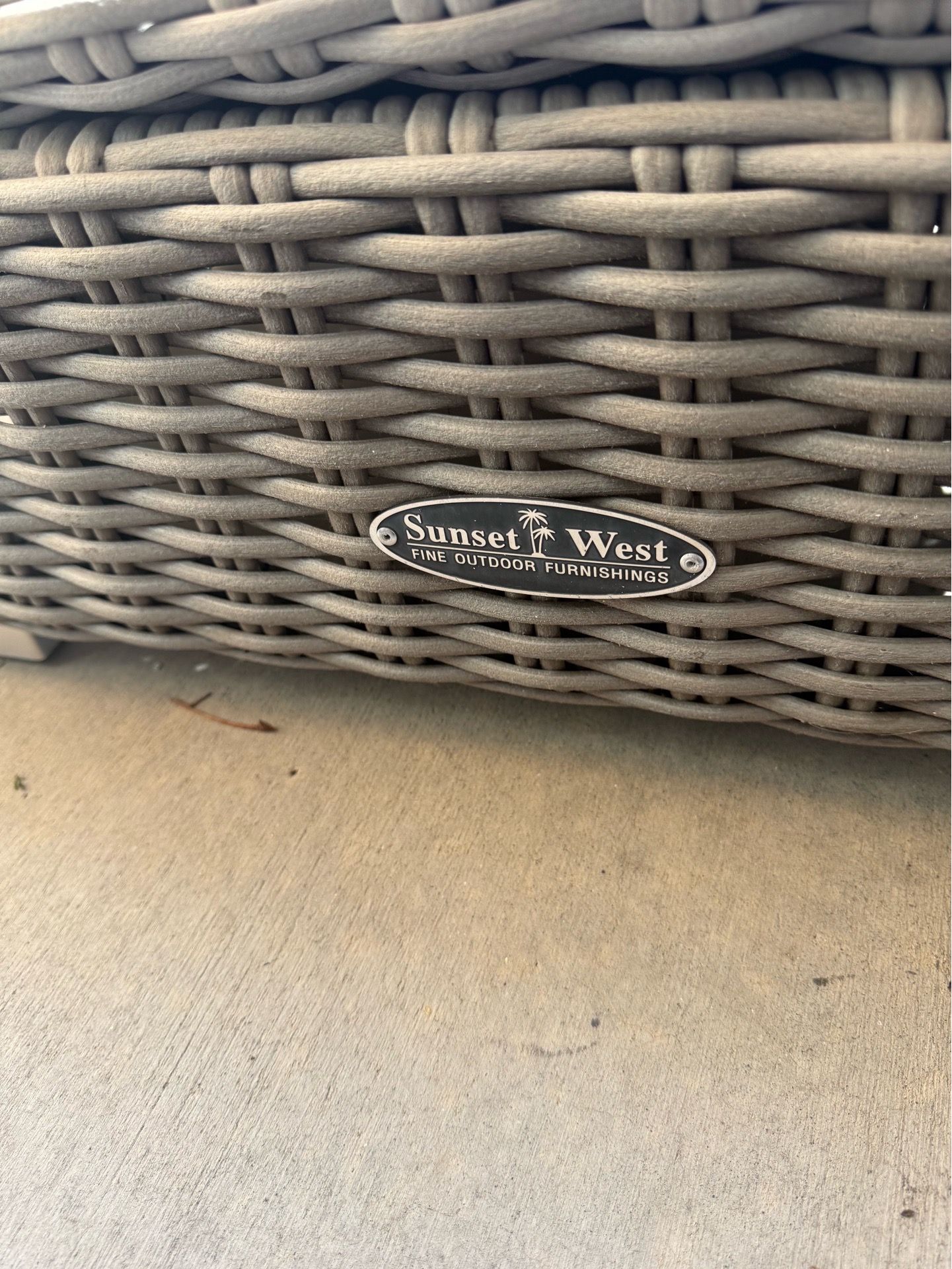 Sunset West Wicker Outdoor Chaise Lounge w/ Cushions
