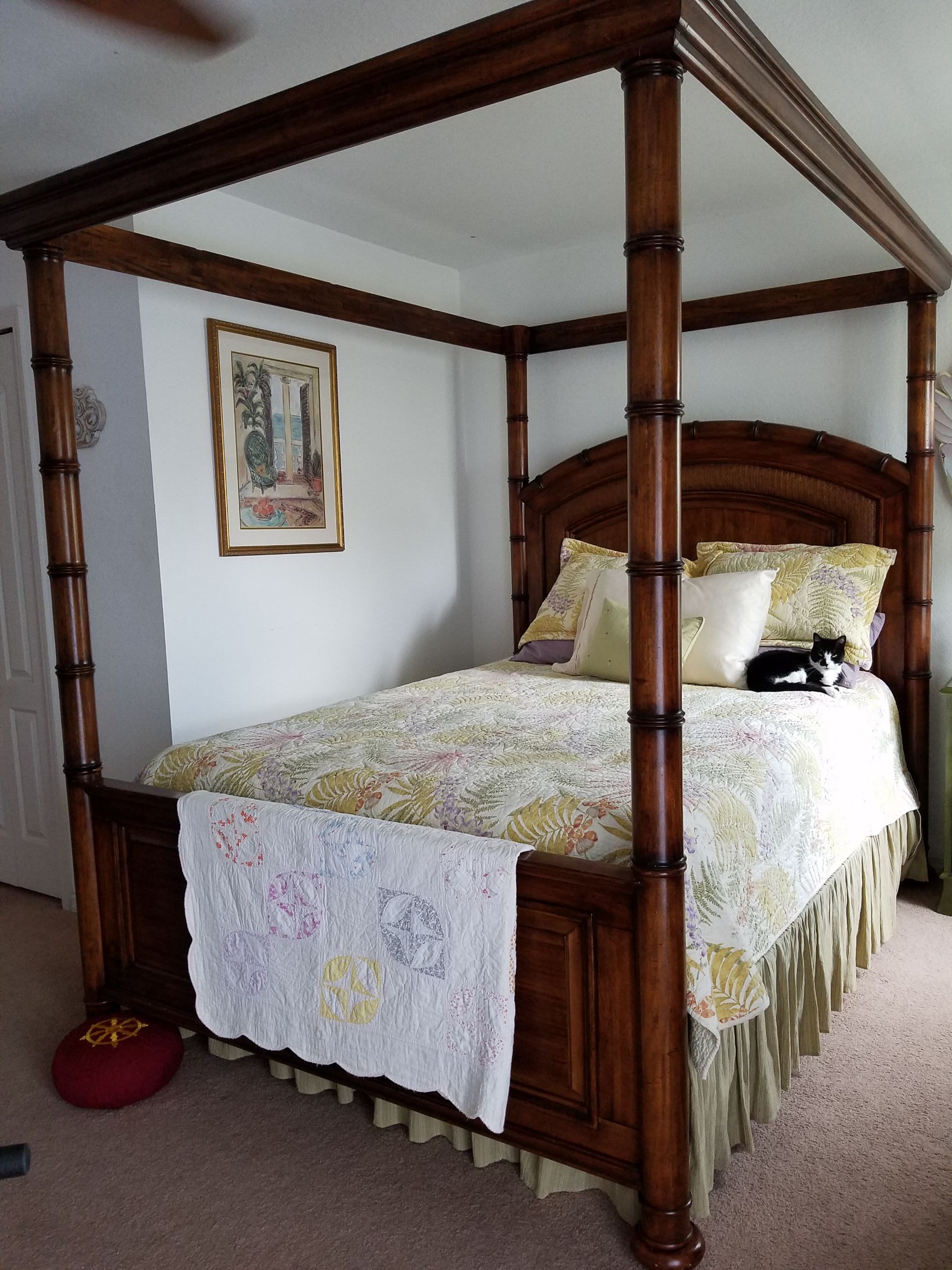 Canopy 6 PC Queen Bedroom - Cindy Crawford Home Key West Tobacco