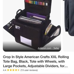 Crop In Style American Crafts Rolling Tote - $20