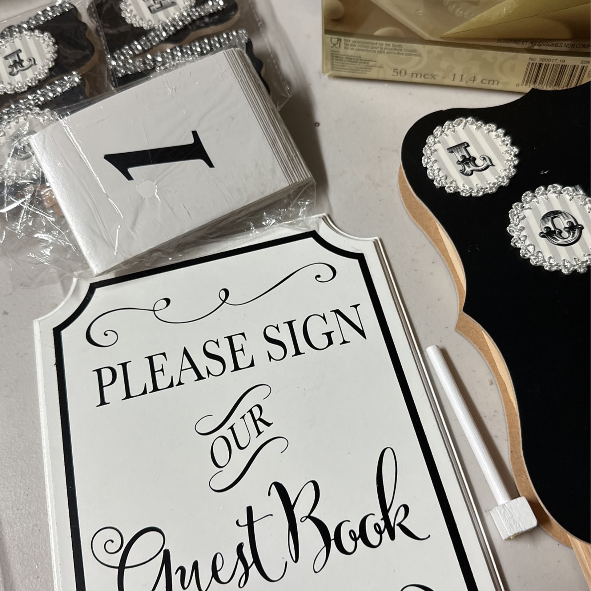 Wedding Decorations Table Number Guestbook Pedals & More!
