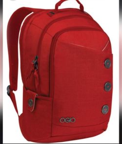 OGIO Red Backpack with Button Accent