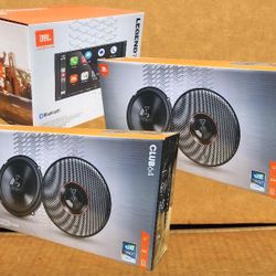 JBL Double Din Car Stereo Wireless Apple Carplay Android Auto Bluetooth USB Car Speaker Sets 6 1/2" 2-Way Coaxial 360 Watts Package 🚨 Payment Options