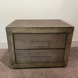 Modus Solid Wood Nightstand w/ USB Ports
