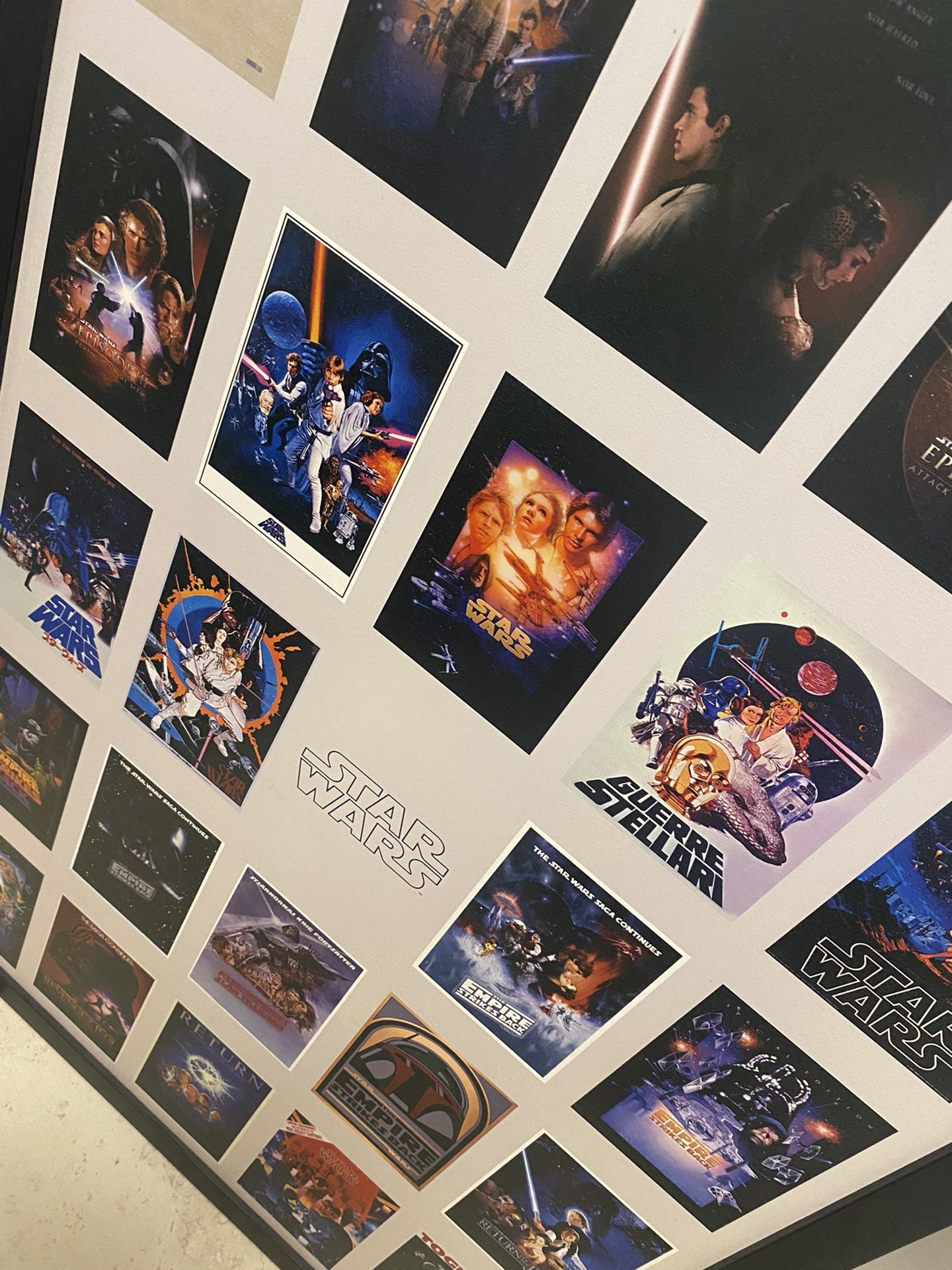 Star Wars Movie Posters Collage Framed