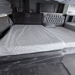 Queen solid wood bedframe