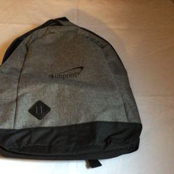 4 Imprint Backpack- Gray And Black Color-zip Top