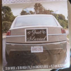 Just Married. Signage 